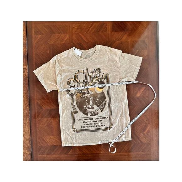 NWOT Chris Stapleton Graphic Tee Retro Tour Songs T-Shirt Men’s L Tan - Picture 8 of 9